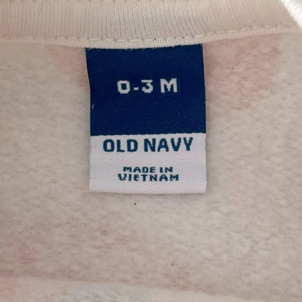Old Navy Unisex 0-3M Pumpkin Crew Neck Sweatshirt & Sweatpants Set Never Worn